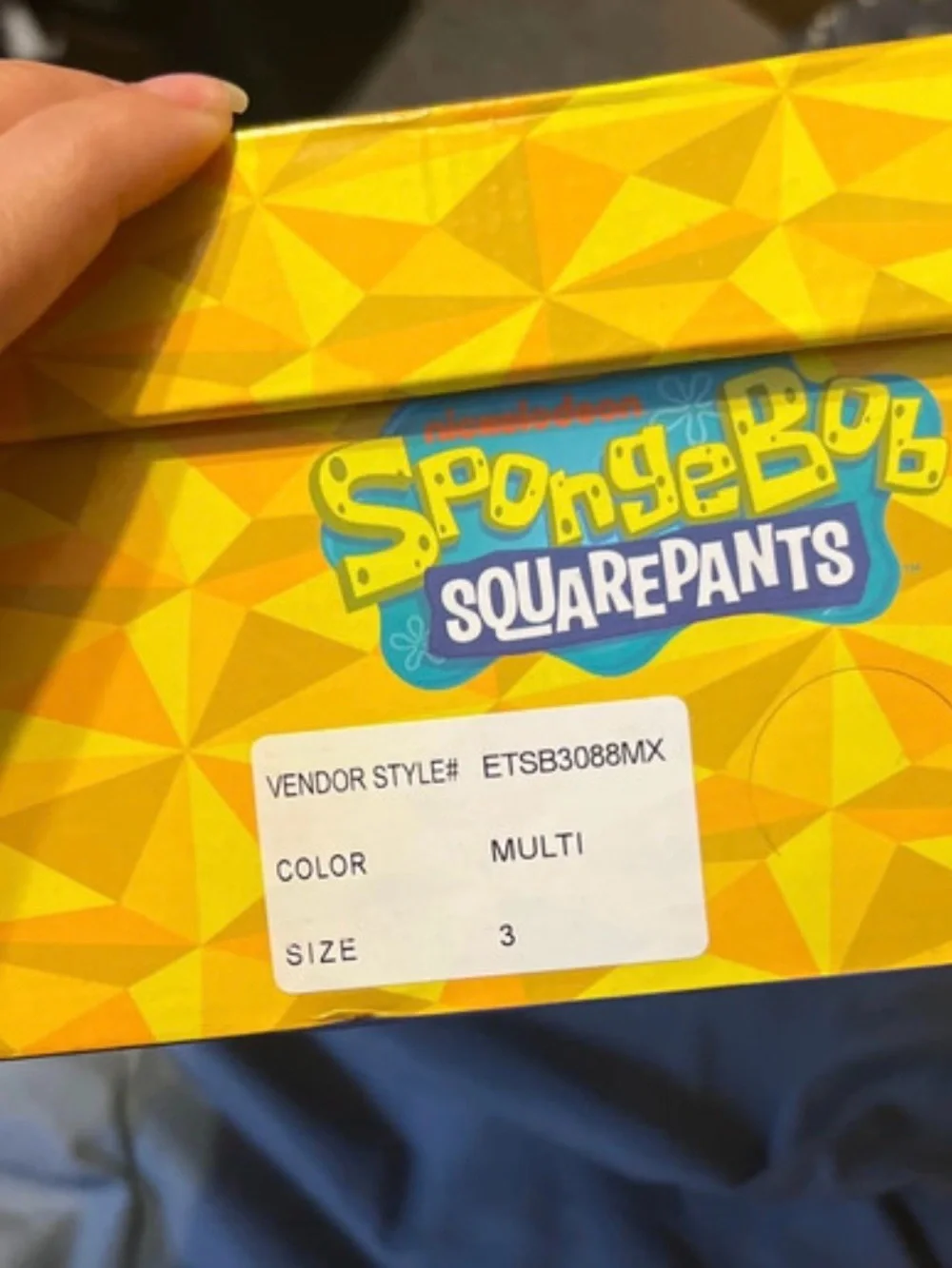 SpongeBob Squarepants Kids Sneakers with Pink Patrick & Neon Green Accents